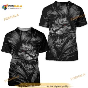 Lion Tattoo 3D Shirt For Women Men