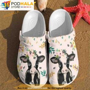 Little Cow Flower Pink 3D Funny Crocs