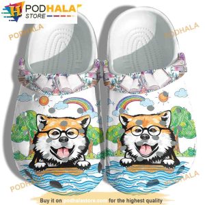 Little Puppy Wearing Glasses Back To School 3D Funny Crocs Clog Shoes