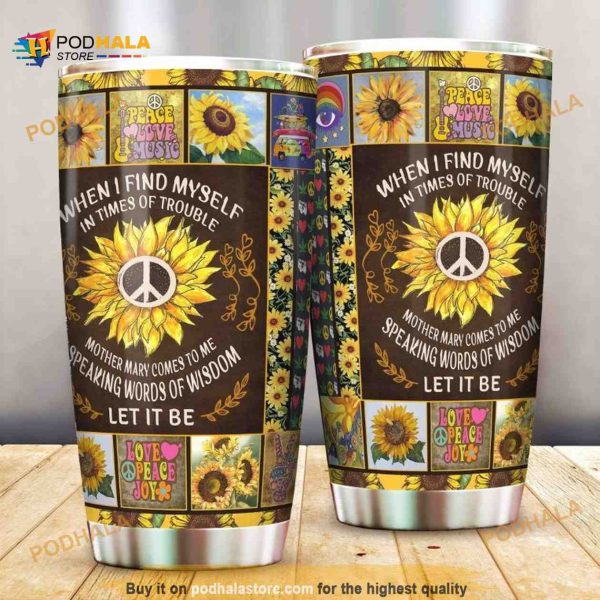 Live Peace Stainless Steel Cup Coffee Tumbler