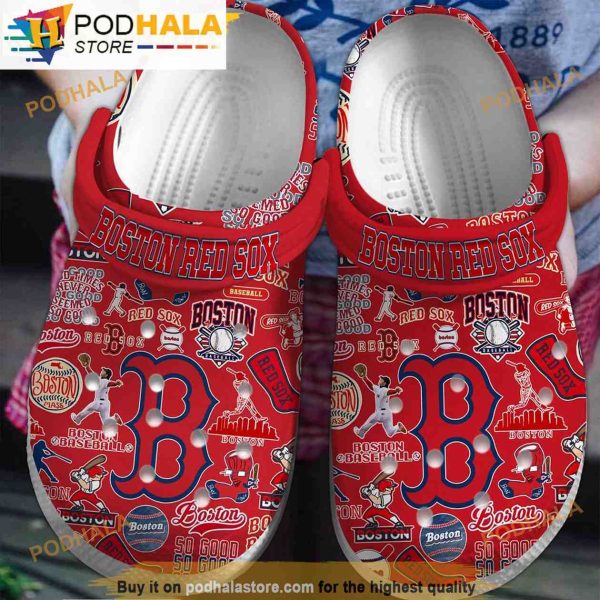 Logo Boston Red Sox Mlb Red 3D Funny Crocs Clog Shoes