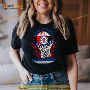 Los Angeles Clippers Basketball Champions Fire Logo 2023 Shirt
