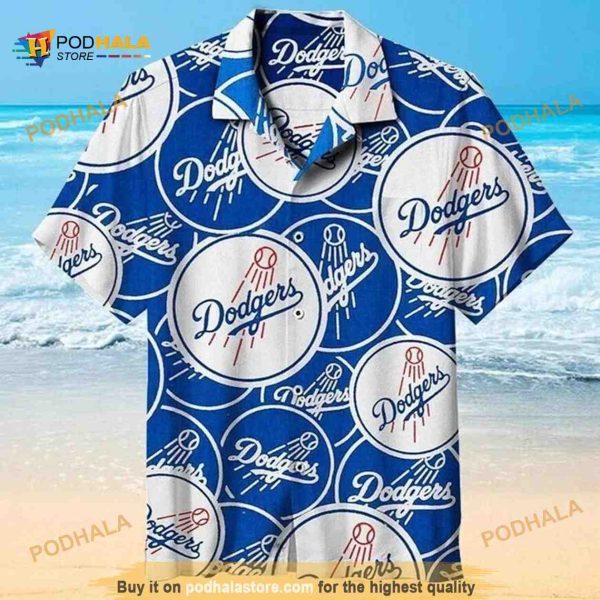 Los Angeles Dodgers Logo MLB Hawaiian Shirt, Beach Gift For Baseball Fans
