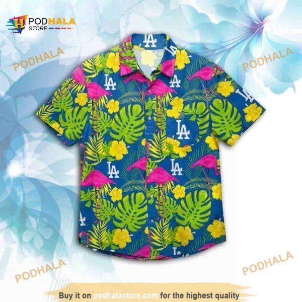 Los Angeles Dodgers MLB Hawaiian Shirt, Flamingo Pattern Best Beach Gift