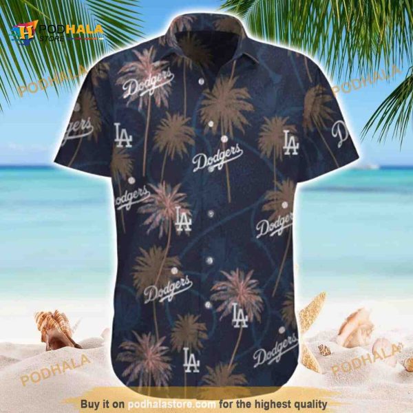 Los Angeles Dodgers MLB Hawaiian Shirt, Palm Trees Pattern Beach Vacation Gift