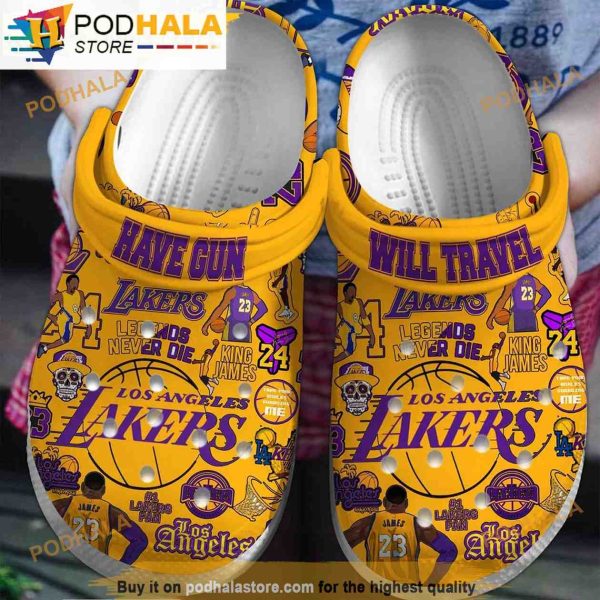Los Angeles Lakers Nba 3D Funny Crocs Slippers