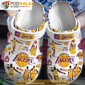 Los Angeles Lakers Nba White 3D Funny Crocs Clog Shoes