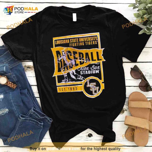 Louisiana State University Baseball Flag 1993 Vintage Shirt