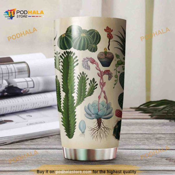 Love Cactus Stainless Steel Cup Coffee Tumbler