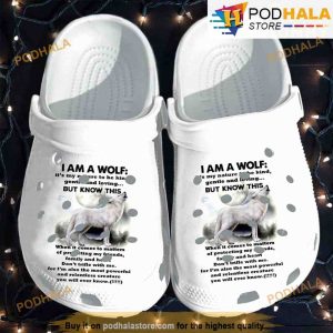 Love Design Wolf 3D Funny Crocs