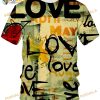 Love Heart Pattern 3D Shirt for Men Women