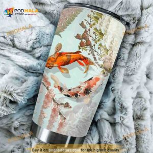 Love Koi Stainless Steel Cup Coffee Tumbler
