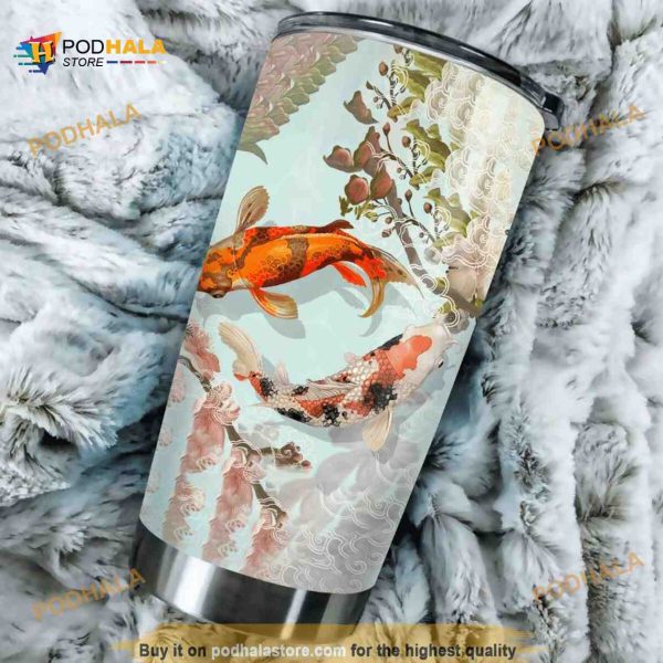 Love Koi Stainless Steel Cup Coffee Tumbler