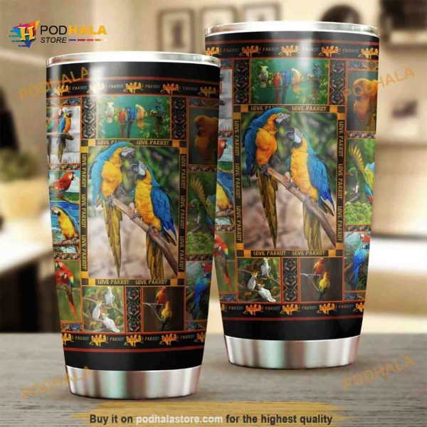 Love Parrot Stainless Steel Cup Coffee Tumbler