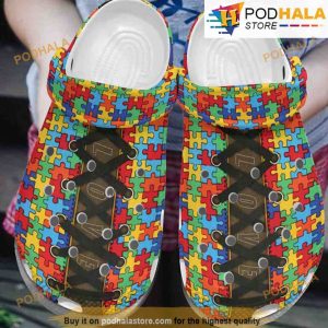 Love Puzzle Pieces 3D Funny Crocs