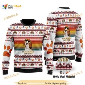 Lovely Best Beagle Dad Ever All Over Printed Funny Ugly Sweater
