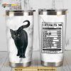 Lovely Black Cat Facts Gift Travel Coffee Tumbler, Funny Tumbler