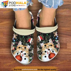 Lovely Cat Wishes You A Merry Christmas 3D Funny Crocs