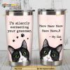 Lovely Tuxedo Cat Steel Gift Travel Coffee Tumbler, Funny Tumbler
