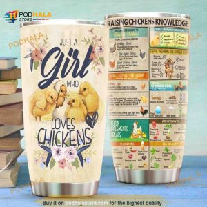 Loves Chicken Personalized Gift Travel Coffee Tumbler, Funny Tumbler