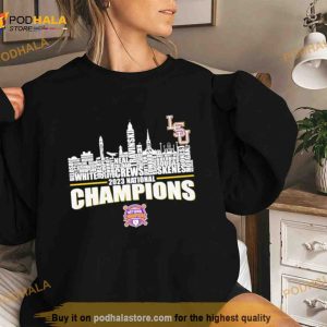 LSU Tiger Baseball Players Names City Skyline 2023 National Champions Shirt