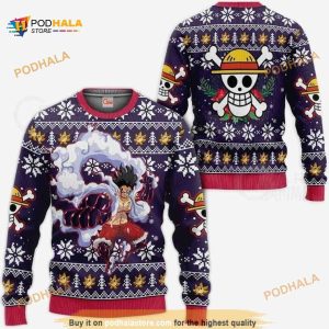 Luffy Gear 4 One Piece Anime Xmas Ugly Christmas Sweater