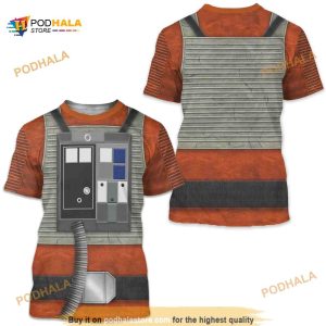 Luke Skywalker 3D Shirt, Star Wars Rebel Flight Suit, Disney 3D Shirt