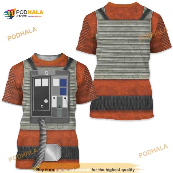 Luke Skywalker 3D Shirt, Star Wars Rebel Flight Suit, Disney 3D Shirt
