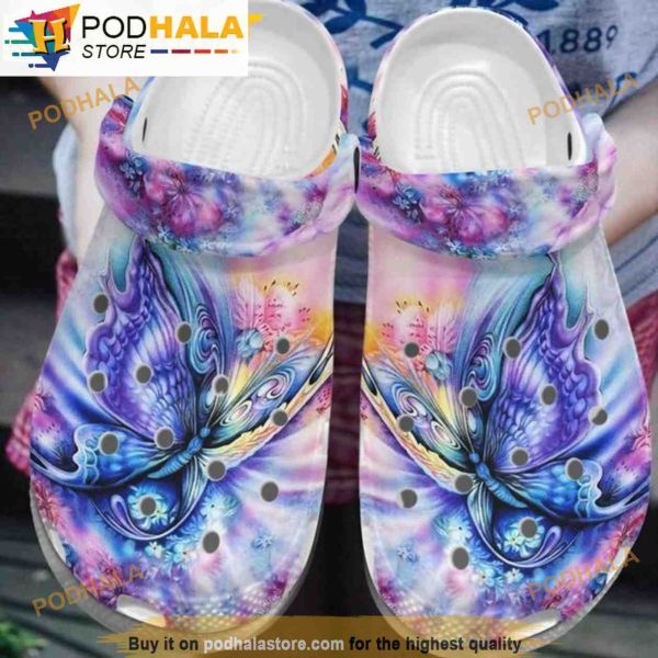 Luxury Butterfly Magical Flower 3D Funny Crocs