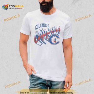 MILB x Columbus Clippers Where I'm From Ash Retro 3 D Logo Tee Shirt 2