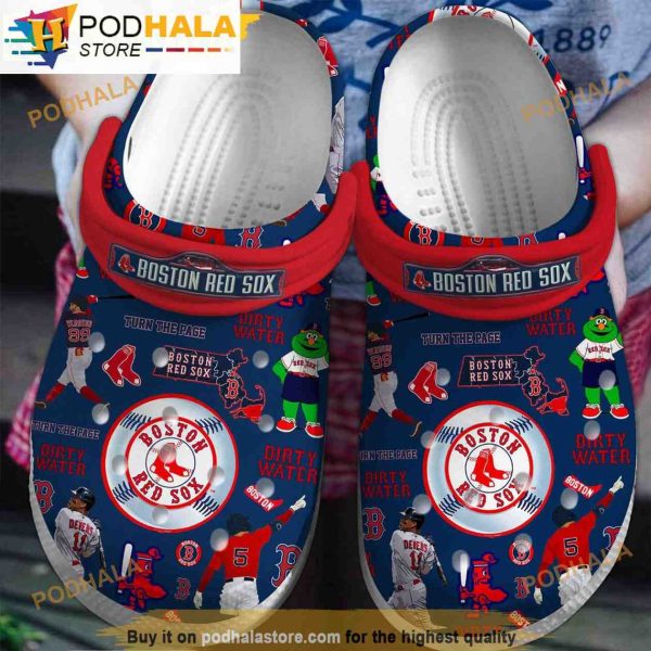 MLB Boston Red Sox 3D Funny Crocs Clog Shoes