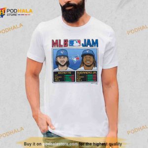 MLB Jam Toronto Blue Jays Bichette And Guerrero Jr Retro Shirt 2