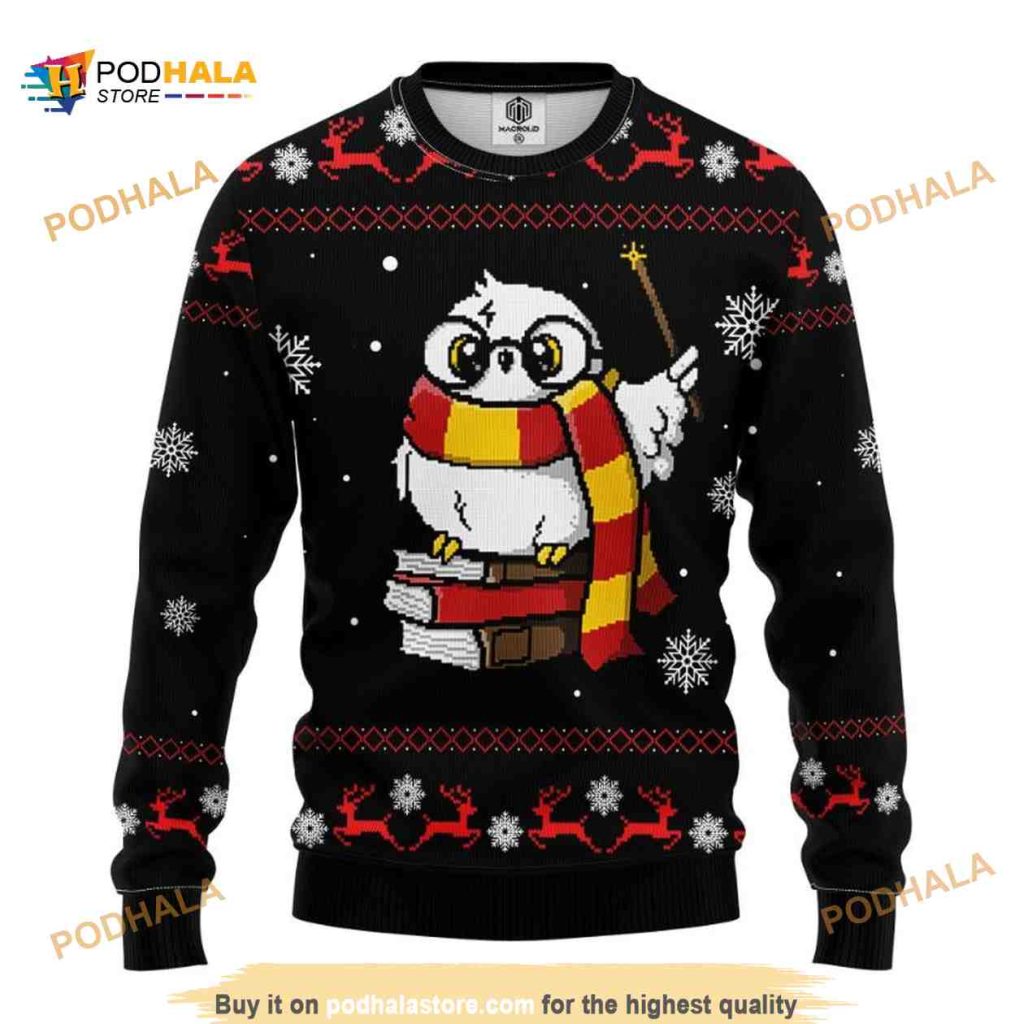 Magic Owl Harry Potter Ugly Xmas Wool Sweater