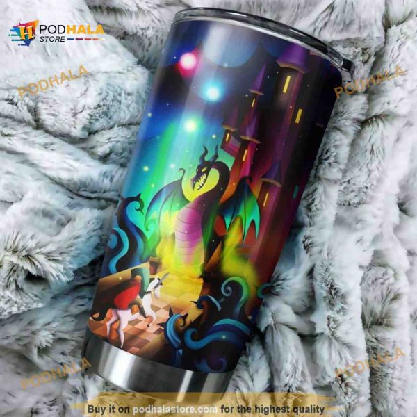 Maleficent Gift Travel Coffee Tumbler All Over Print, Funny Tumbler