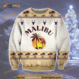 Malibu Sunset Ugly Christmas Sweater Xmas Gift