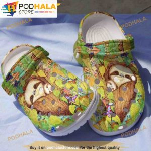 Mama And Baby In Jungle Sloth 3D Funny Crocs