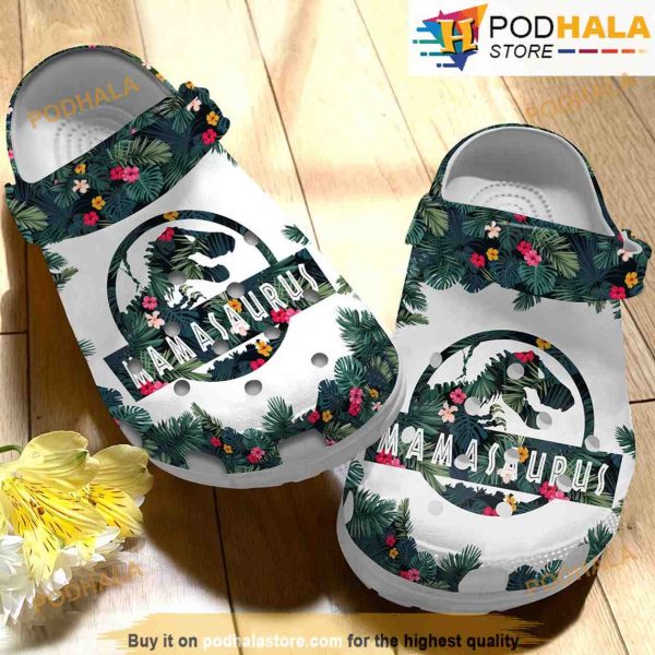 Mamasaurus Floral Dino 3D Funny Crocs