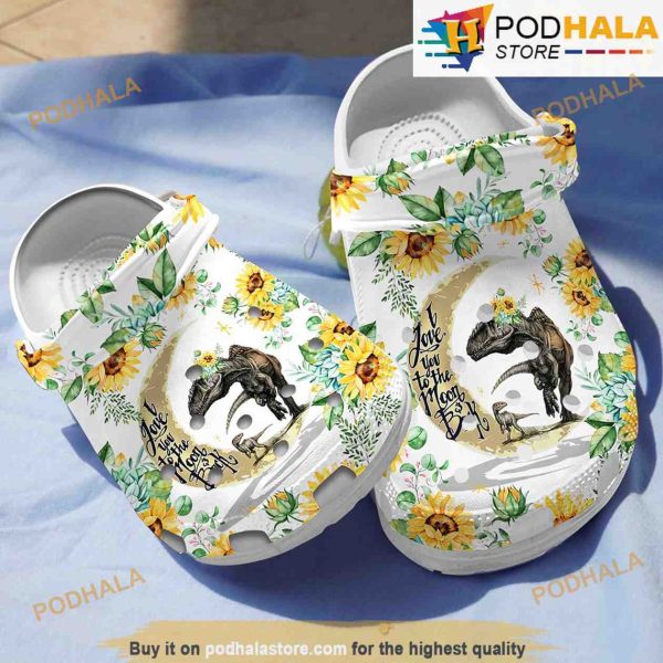 Mamasaurus Sunflower Dino 3D Funny Crocs