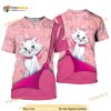 Marie Cat Pink Button Overalls Patterns Disney Outfits Unisex Casual 3D Shirt