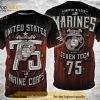 Marines Crop 1775 Distressed Vintage All Over Print 3D Shirt For Women Men