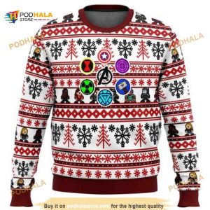 Marvel Avengers Retro Xmas Wool Ugly Sweater