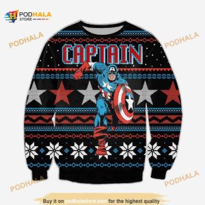 Marvel Captain America Xmas Wool Ugly Sweater