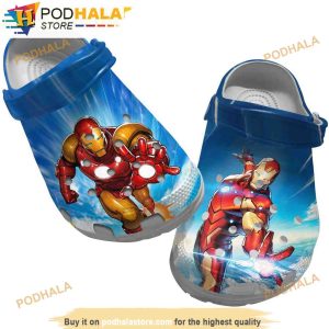 Marvel Sky Iron Man 3D Funny Crocs