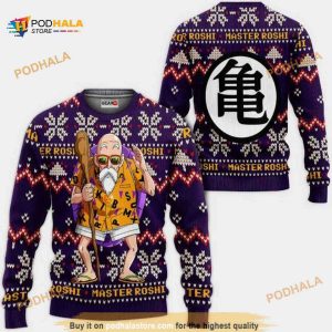Master Roshi Anime Dragon Ball Xmas Ugly Christmas Sweater