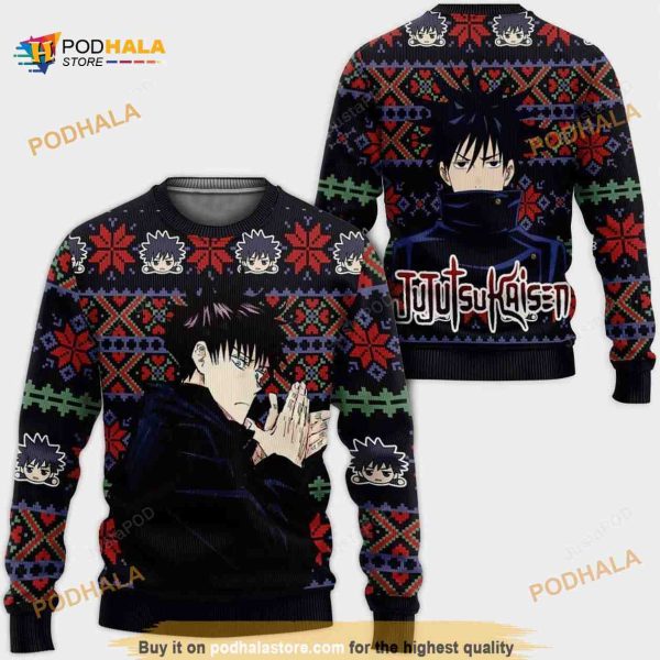 Megumi Fushiguro Anime Manga Jujutsu Kaisen Anime Christmas Wool Ugly Sweater