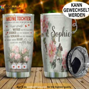 Meine Tochter Germany To My Daughter Personalized Coffee Tumbler, Funny Tumbler