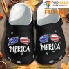 Merica Sunglasses American Flag 3D Funny Crocs