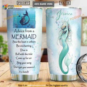 Mermaid Advice Personalized Ocean 6 Gift Travel Coffee Tumbler