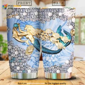 Mermaid Gold Style Stainless Steel Cup Coffee Tumbler