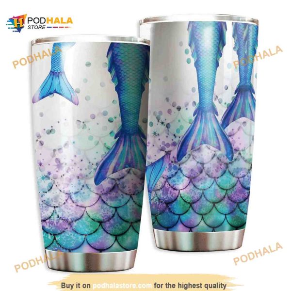 Mermaid Ocean Bling Bling Gift Travel Coffee Tumbler